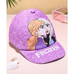 Babyhug Disney Summer Cap With Disney Princess Graphics - Purple