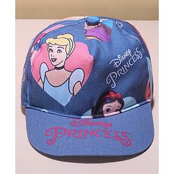 Babyhug Disney  Summer Cap With Disney PrincessPrint - Navy Blue