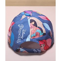Babyhug Disney  Summer Cap With Disney PrincessPrint - Navy Blue