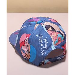 Babyhug Disney  Summer Cap With Disney PrincessPrint - Navy Blue