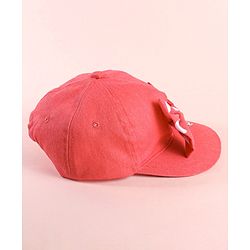 Babyhug Disney  Summer Cap With Minnie Mouse Graphics & Bow Applique - Red