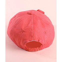 Babyhug Disney  Summer Cap With Minnie Mouse Graphics & Bow Applique - Red