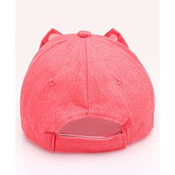 Babyhug Disney  Summer Cap With Minnie Mouse Graphics & Bow Applique - Red