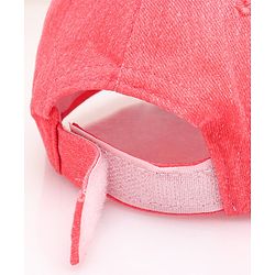 Babyhug Disney  Summer Cap With Minnie Mouse Graphics & Bow Applique - Red