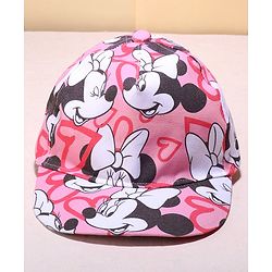 Babyhug Disney Summer Cap With Minnie Mouse Graphics - Pink