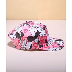 Babyhug Disney Summer Cap With Minnie Mouse Graphics - Pink