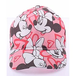 Babyhug Disney Summer Cap With Minnie Mouse Graphics - Pink