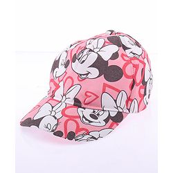 Babyhug Disney Summer Cap With Minnie Mouse Graphics - Pink