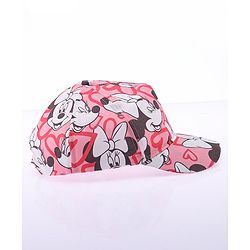 Babyhug Disney Summer Cap With Minnie Mouse Graphics - Pink
