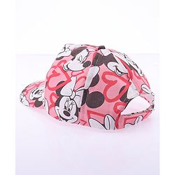 Babyhug Disney Summer Cap With Minnie Mouse Graphics - Pink