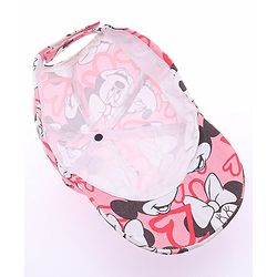 Babyhug Disney Summer Cap With Minnie Mouse Graphics - Pink
