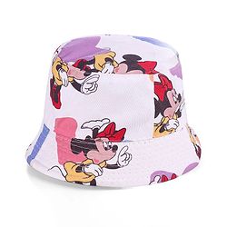 Babyhug Disney Summer Cap With Minnie Mouse All Over Print - White