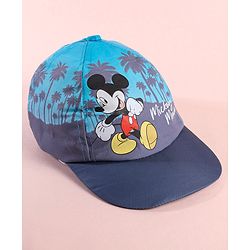 Babyhug Disney  Summer Cap With Mickey Mouse Graphics - Navy Blue