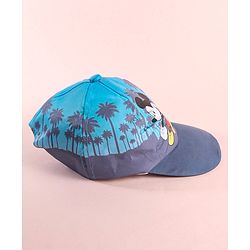 Babyhug Disney  Summer Cap With Mickey Mouse Graphics - Navy Blue