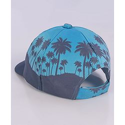 Babyhug Disney  Summer Cap With Mickey Mouse Graphics - Navy Blue