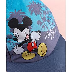 Babyhug Disney  Summer Cap With Mickey Mouse Graphics - Navy Blue