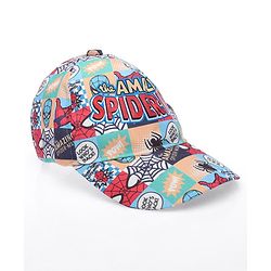 Babyhug Marvel Summer Cap With Spiderman Print - Multicolour