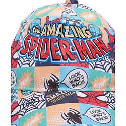 Babyhug Marvel Summer Cap With Spiderman Print - Multicolour