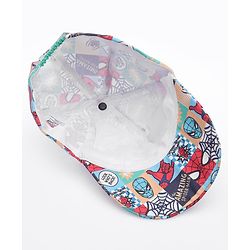 Babyhug Marvel Summer Cap With Spiderman Print - Multicolour