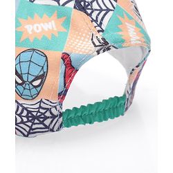 Babyhug Marvel Summer Cap With Spiderman Print - Multicolour