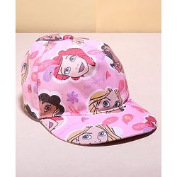 Babyhug Disney Summer Cap With Disney Princess Print - Pink