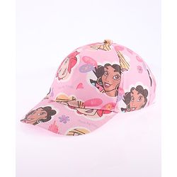 Babyhug Disney Summer Cap With Disney Princess Print - Pink