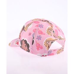 Babyhug Disney Summer Cap With Disney Princess Print - Pink