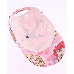 Babyhug Disney Summer Cap With Disney Princess Print - Pink