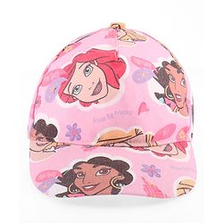 Babyhug Disney Summer Cap With Disney Princess Print - Pink