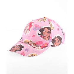 Babyhug Disney Summer Cap With Disney Princess Print - Pink