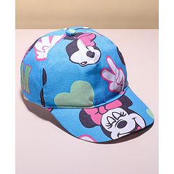 Babyhug Disney Summer Cap With Minnie Mouse   Print - Blue