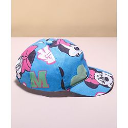Babyhug Disney Summer Cap With Minnie Mouse   Print - Blue