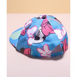 Babyhug Disney Summer Cap With Minnie Mouse   Print - Blue