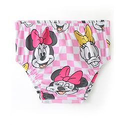 Babyhug Disney Cotton Jersey Knit Frill Sleeves Frock with Bloomer Minnie Mouse Print- Pink