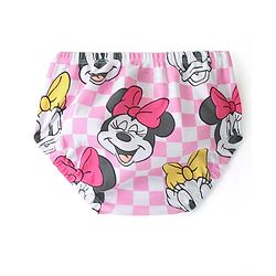 Babyhug Disney Cotton Jersey Knit Frill Sleeves Frock with Bloomer Minnie Mouse Print- Pink