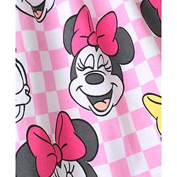 Babyhug Disney Cotton Jersey Knit Frill Sleeves Frock with Bloomer Minnie Mouse Print- Pink
