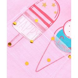 Babyhug Single Jersey Half Sleeves Shorts Night Suit Ice Cream Print - Pink
