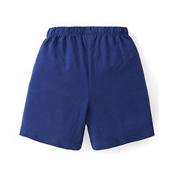 Babyhug Single Jersey Half Sleeves Shorts Night Suit Zebra Print - Red & Navy Blue