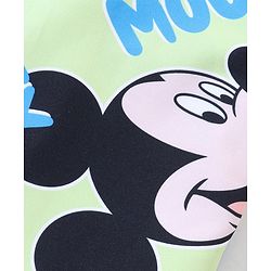 Babyhug Disney Raglan Sleeves Legged Swimsuit With Mickey Mouse Graphics - Green