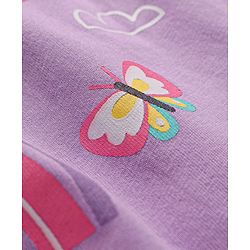 Babyhug Cotton Jersey Knit Full Sleeves Sunshine & Floral Printed Frock with Bloomer - Lavender