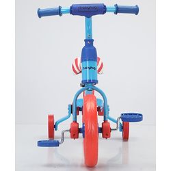 Babyhug 2 -1 Balance Bicycle 12 Inches - Red| Adjustable Seat Height| Removable Training Wheels| Removable Pedals| Puncture Proof Tyre