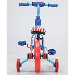 Babyhug 2 -1 Balance Bicycle 12 Inches - Red| Adjustable Seat Height| Removable Training Wheels| Removable Pedals| Puncture Proof Tyre