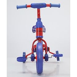 Babyhug 2 -1 Balance Bicycle 12 Inches - Red & Navy| Adjustable Seat Height| Removable Training Wheels| Removable Pedals| Puncture Proof Tyre