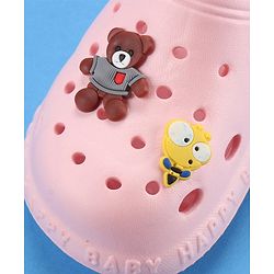 Cute Walk by Babyhug Slip On Clogs With Back Strap Closure & Appliques - Pink