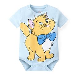Babyhug Disney Interlock Cotton Knit Half Sleeves Onesies with Aristocat Marie Graphics Pack Of 3 - Multicolour