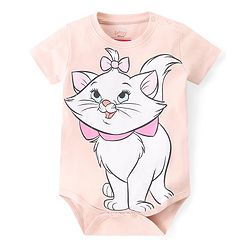 Babyhug Disney Interlock Cotton Knit Half Sleeves Onesies with Aristocat Marie Graphics Pack Of 3 - Multicolour