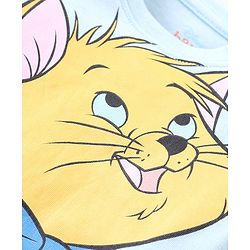 Babyhug Disney Interlock Cotton Knit Half Sleeves Onesies with Aristocat Marie Graphics Pack Of 3 - Multicolour