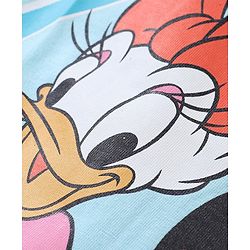 Babyhug Disney Cotton Knit Half Sleeves Top with Minnie Mouse Graphics - Blue