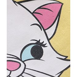 Babyhug Disney Cotton Knit Sleeveless Top with Frill Detailing & Aristocat Marie Graphics - Yellow