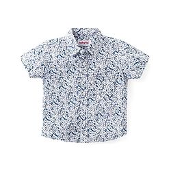 Babyhug Cotton Woven Half Sleeves Printed Shirt & Shorts Set  - Multicolor